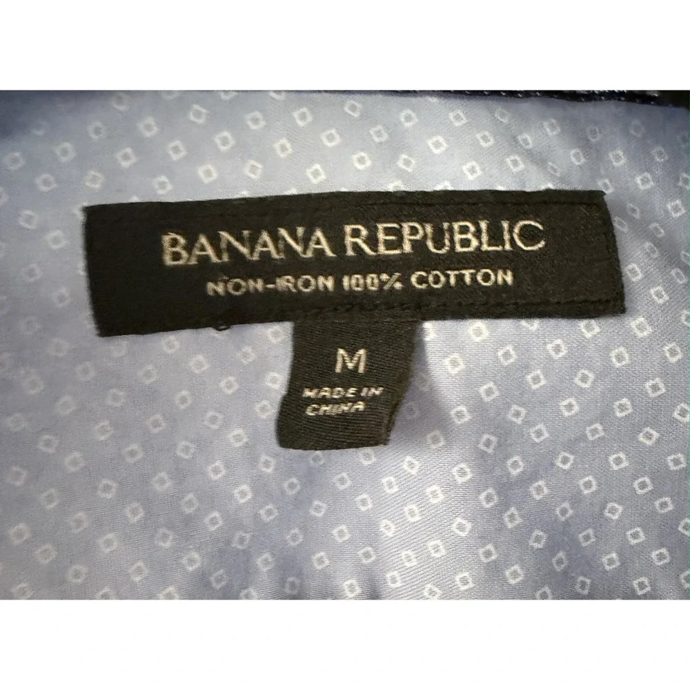 Banana Republic Shirt Mens Size M Blue Long Sleeve Button Up Classic